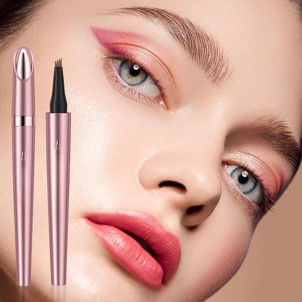 Олівець для брів Magic Waterproof 3D Microblading 4 Fork Tips Dark Brown, фото №7