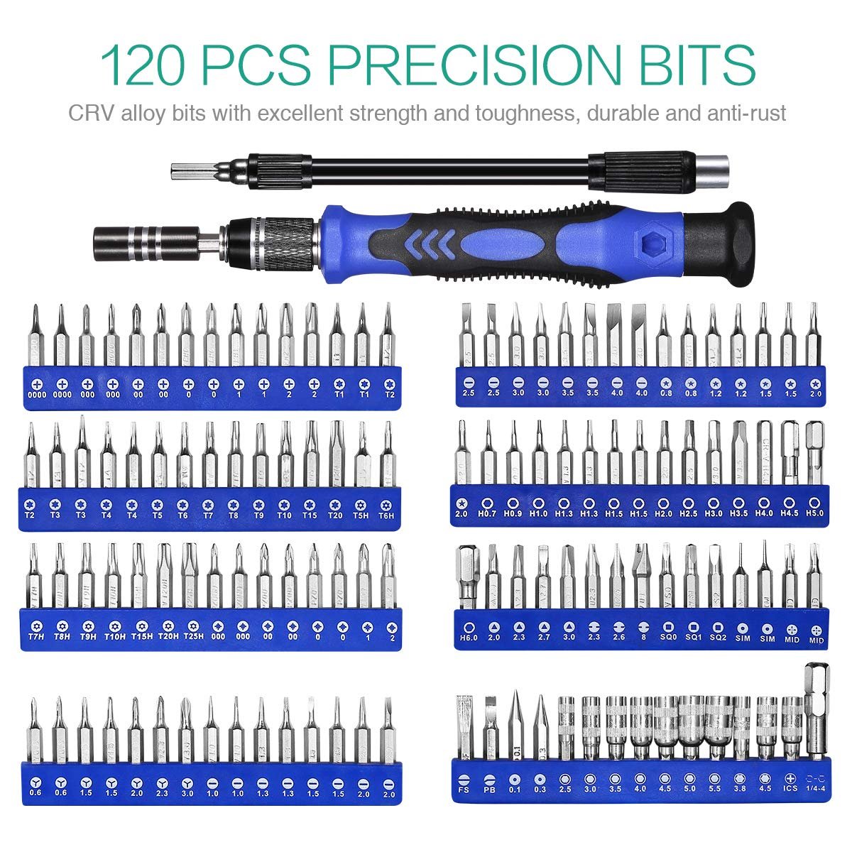 Набір викруток Oria 86-в-1 Precision з 56-бітним магнітним комплектом електронний інструмент, фото №2 Набір викруток Oria 86-в-1 Precision з 56-бітним магнітним комплектом електронний інструмент, фото №2