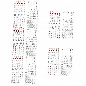 Наклейки 30 аркушів, стрази - Фото 1