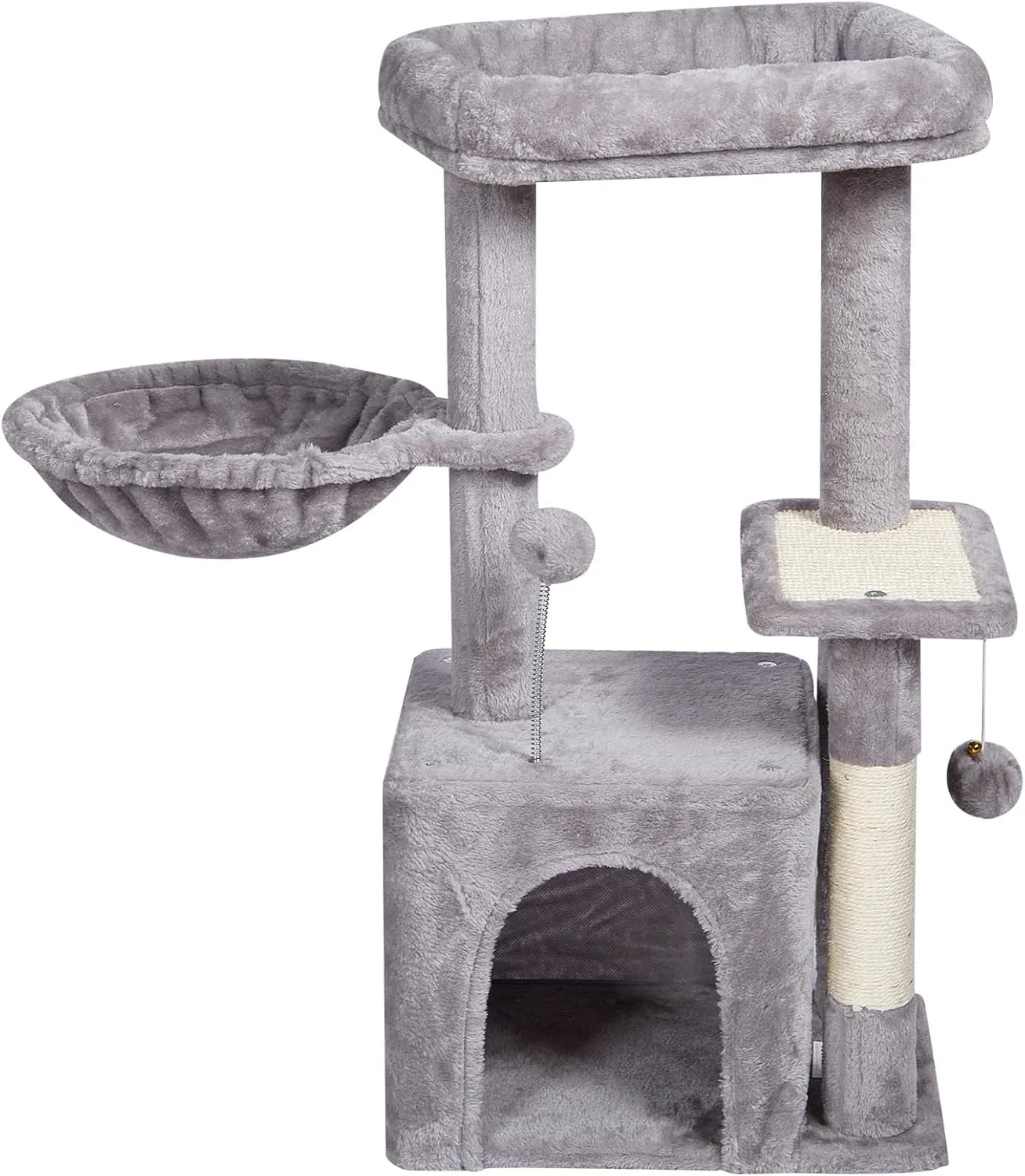 Когтеточка для кошек с домом VEVOR CAT789 / 4 уровня / 80 см высота / Серый, фото №1 Когтеточка для кошек с домом VEVOR CAT789 / 4 уровня / 80 см высота / Серый, фото №1