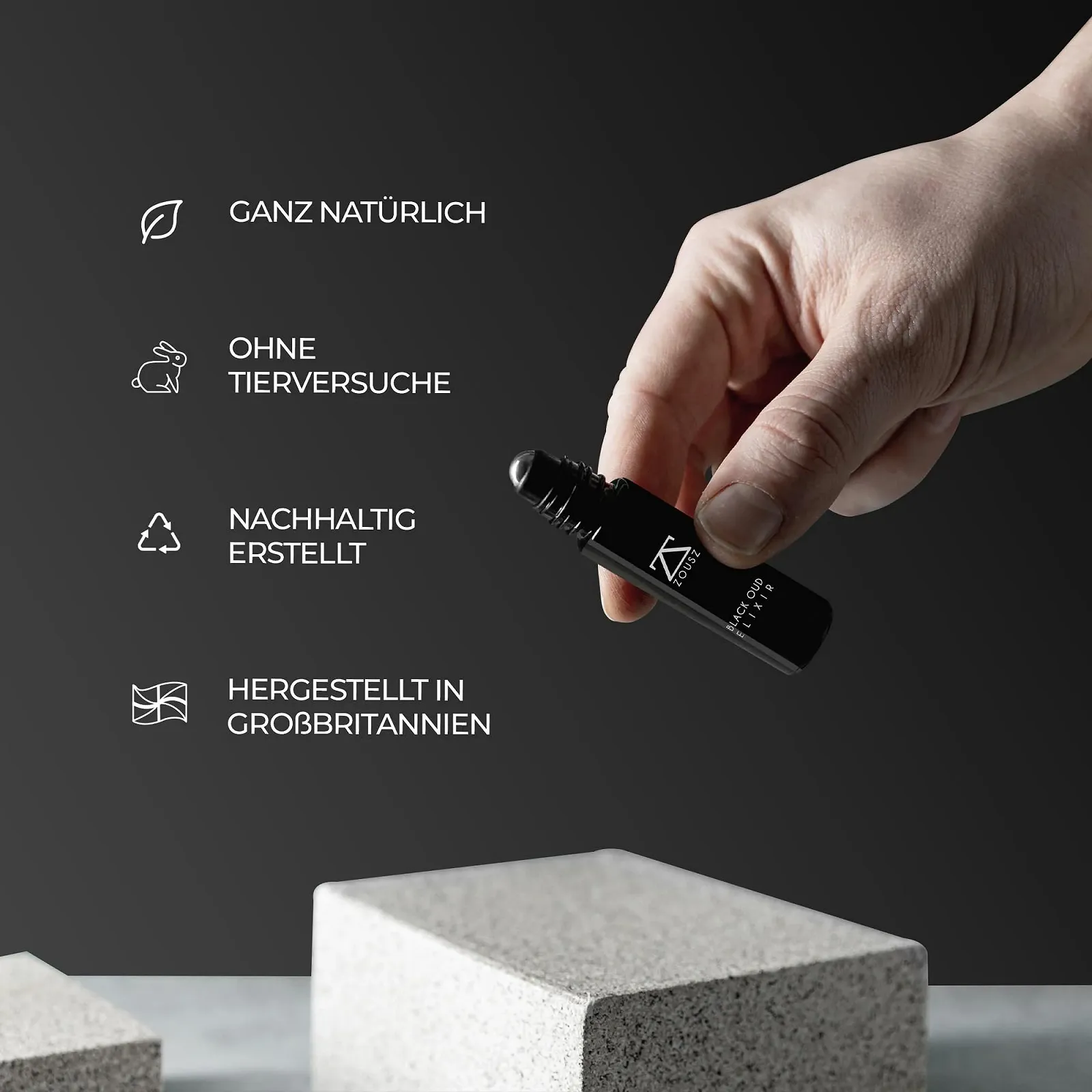 Парфуми ZOUSZ Black Oud еліксир для чоловіків олія 10 мл, фото №3