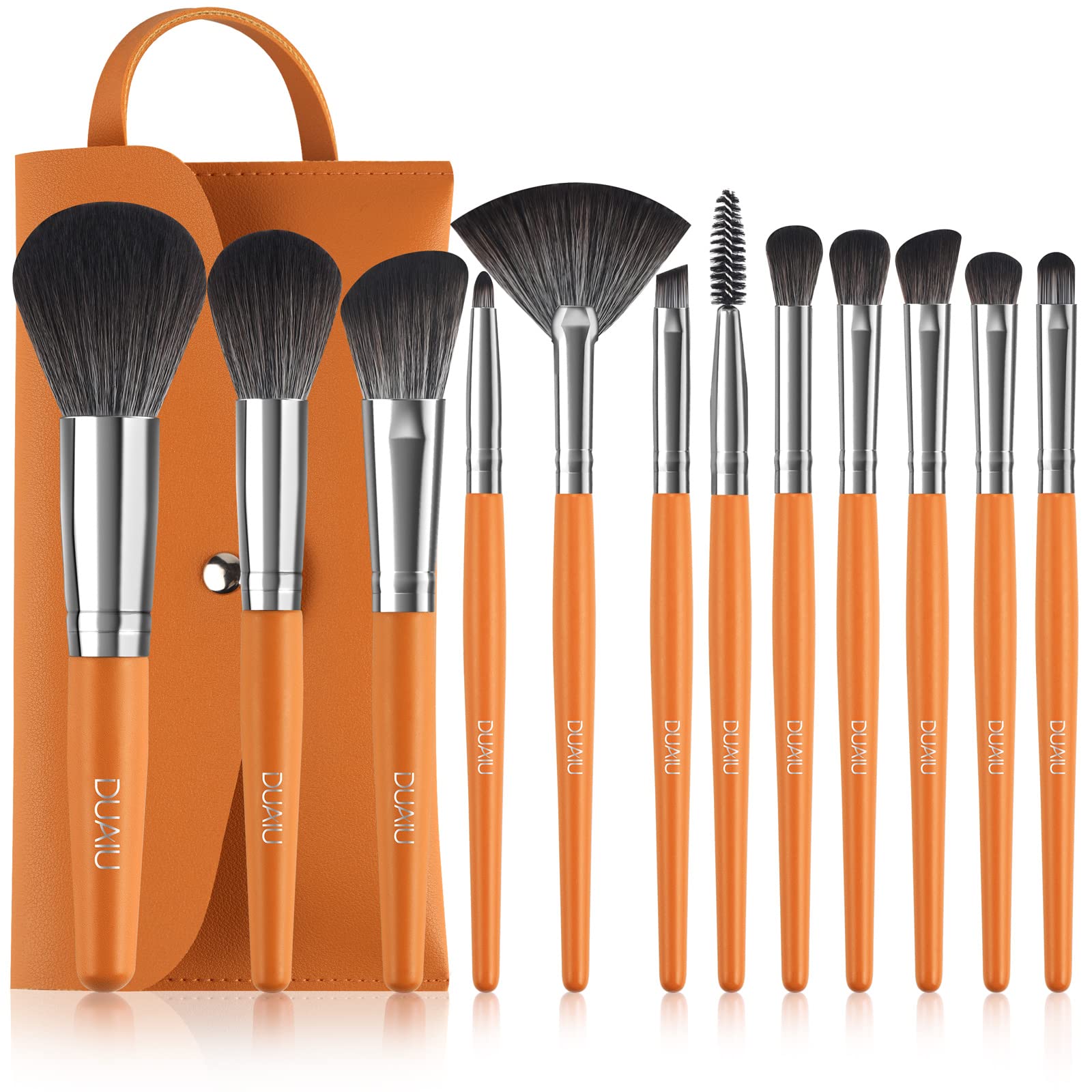 Набір пензлів DUAIU Make Up Brush Set 12 шт, професійний, з сумкою, для тіней, губ, рум'ян, фото №7