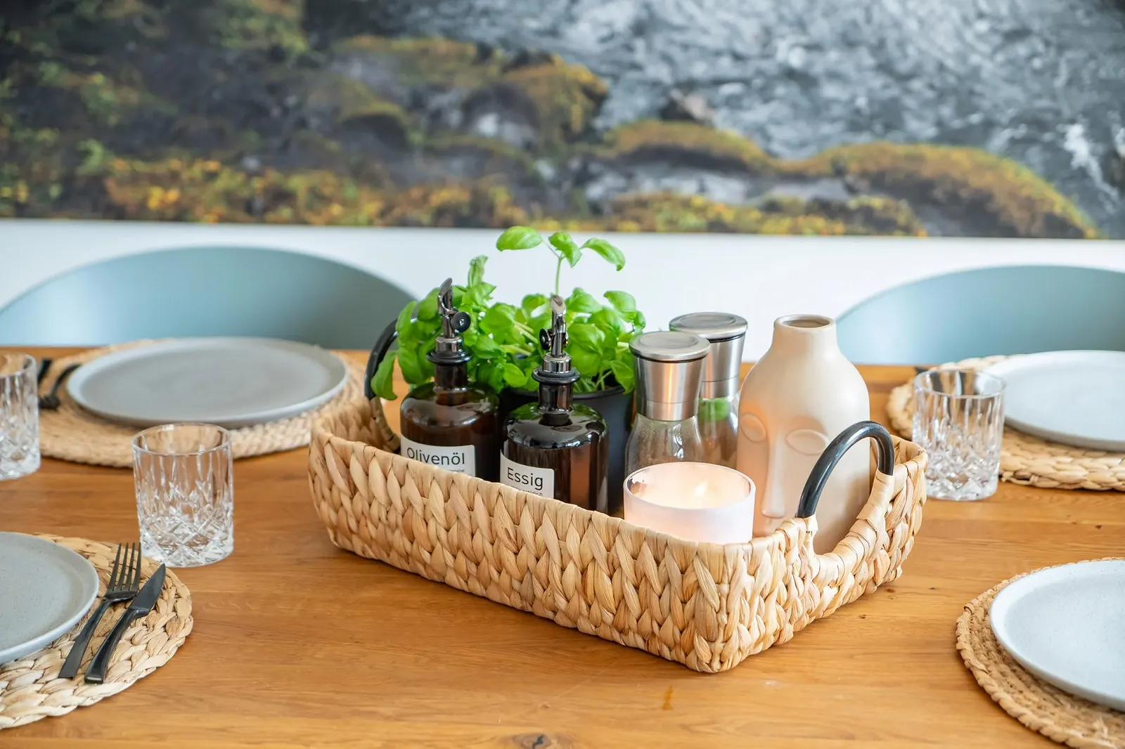 Піднос Decorasian Плетений з водяного гіацинту Прямокутний з ручками, фото №2