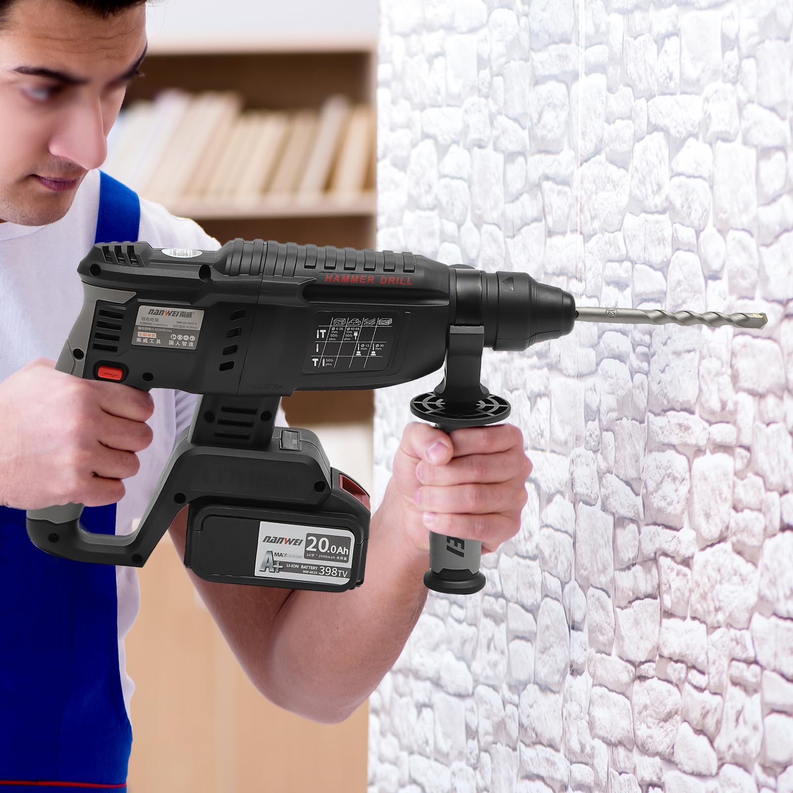 Профессиональный перфоратор NW-26DC 1200 Вт беспроводной, фото №2