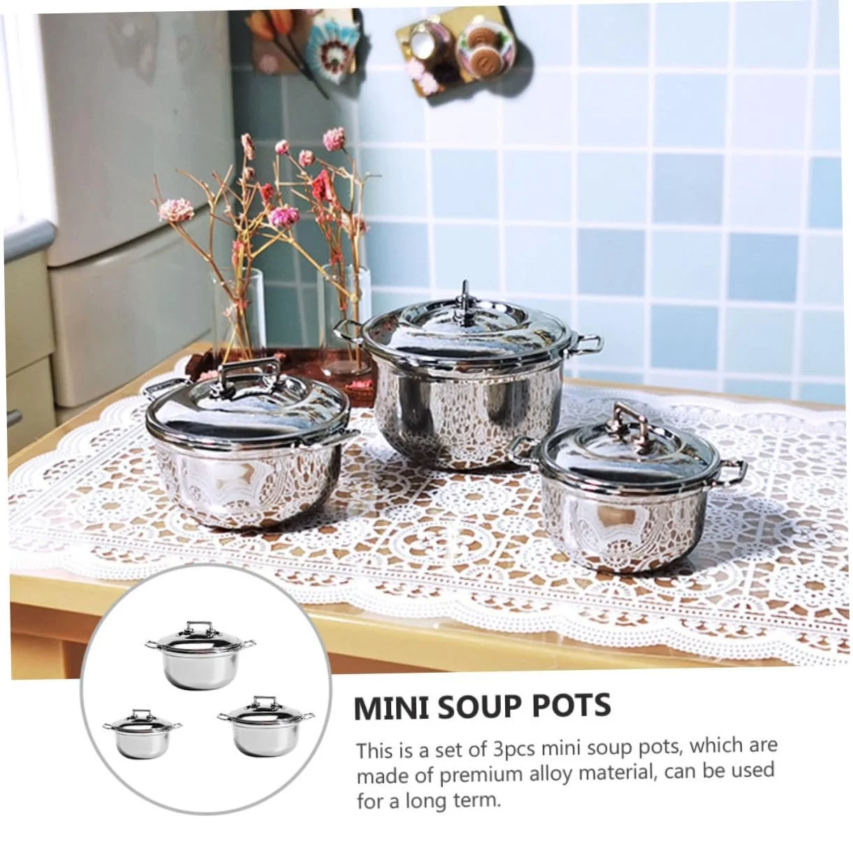 Миниатюрная кастрюля SOIMISS 3 шт. кухонная игрушка для ролевых игр, фото №8 Миниатюрная кастрюля SOIMISS 3 шт. кухонная игрушка для ролевых игр, фото №8