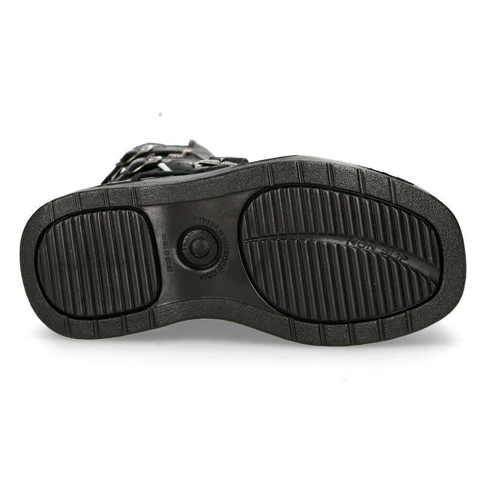 Ботинки New Rock Metallic Black Leather Platform Goth Neptuno Square, фото №7 Ботинки New Rock Metallic Black Leather Platform Goth Neptuno Square, фото №7