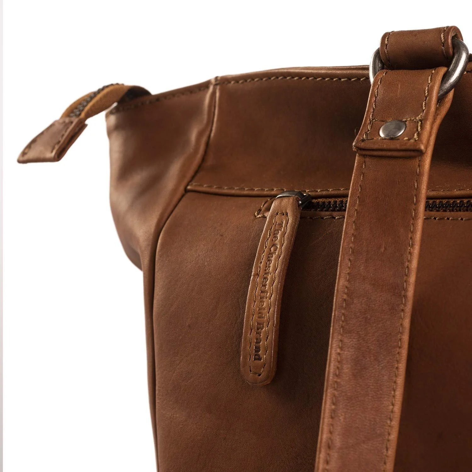 Сумка-шоппер кожаная Chesterfield Berlin Cognac отделение для ноутбука 15.4 дюйма, фото №5