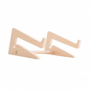 Подставка для ноутбука деревянная Tofficu Компактная и легкая Эргономичная подставка для ноутбуков и планшетов Улучшает угол обзора Стабильная Цвет дерева - Фото 1