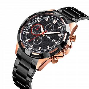 Годинник Skmei 9192RG Black, рожеве золото-чорний synthetic.ua - Фото 1