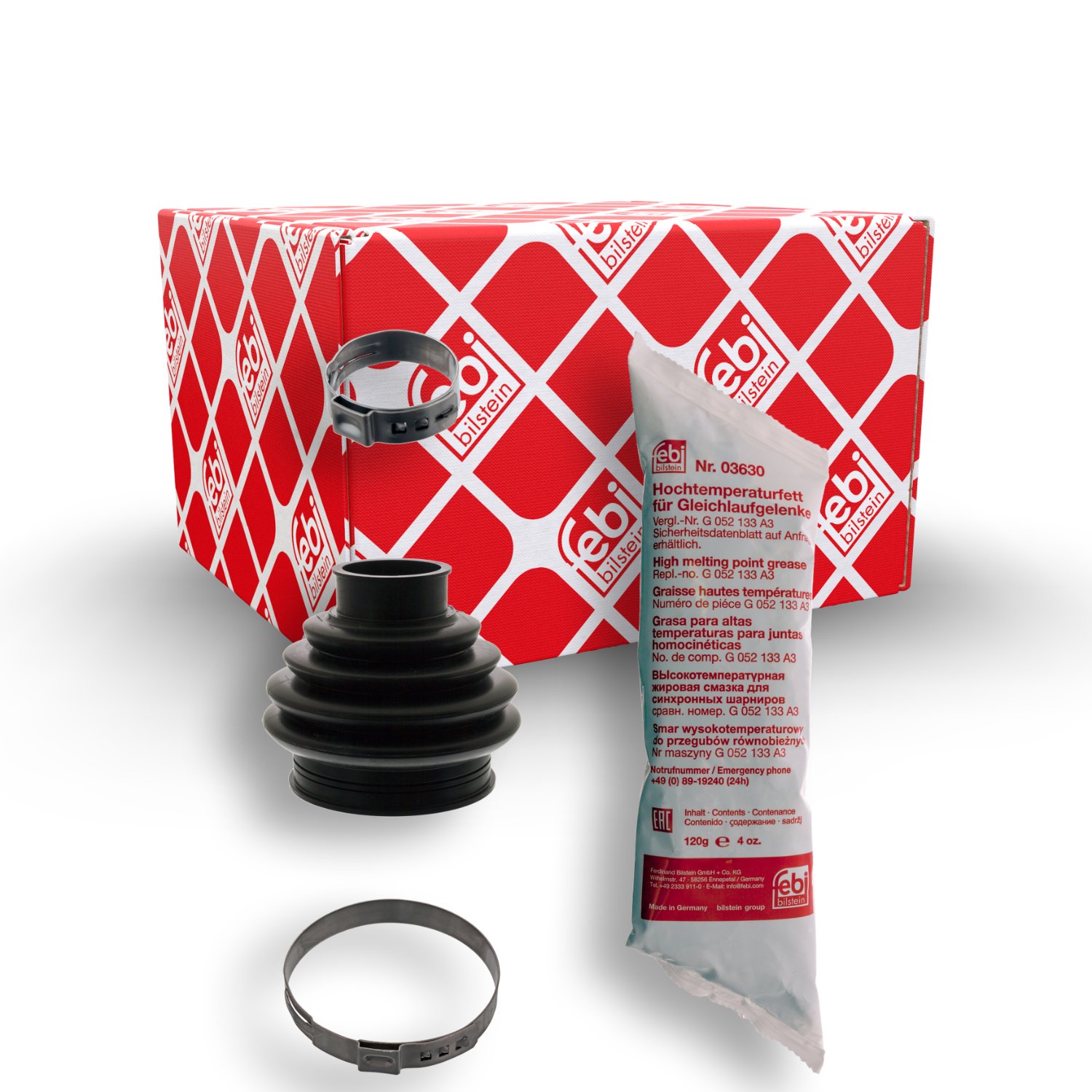 Комплект пыльника приводного вала FEBI BILSTEIN 100224 для AUDI SEAT SKODA VW CUPRA, фото №1 Комплект пыльника приводного вала FEBI BILSTEIN 100224 для AUDI SEAT SKODA VW CUPRA, фото №1