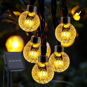 Світлодіодна Сонячна Гірлянда ALEGRE 10 м 50 LED Кришталеві Кулі Теплий Білий - Фото 1