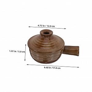 Горшки для супа Cabilock набор 2 шт с крышкой и ручкой керамические для микроволновой печи synthetic.ua - Фото 1