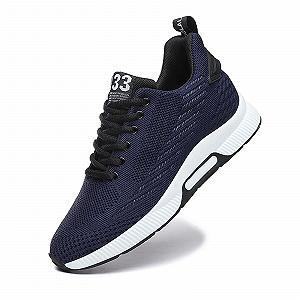 Кросівки YUKTOPA чоловічі, повсякденні, сітчасті, легкі, дихаючі, на шнурівці, спортивні, з прихованою платформою для збільшення зросту, 6 см synthetic.ua - Фото 1