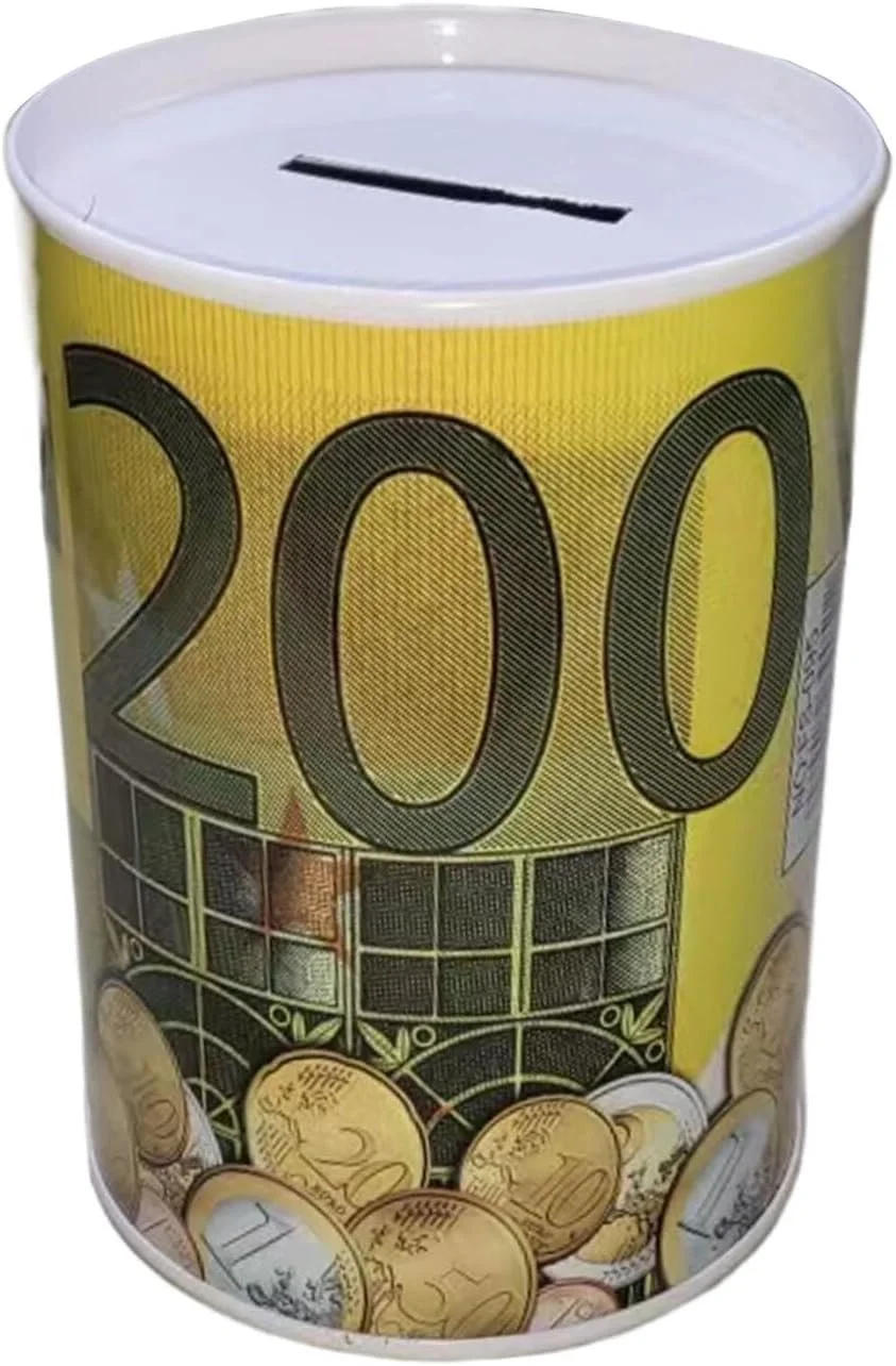 Скарбничка металева XXL 19x15 см випадкова банкнота, фото №9