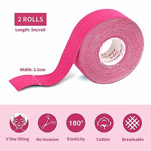 Стрічка для підтяжки обличчя THETAG, 2 шт., 2,5 см x 5 м synthetic.ua - Фото 1