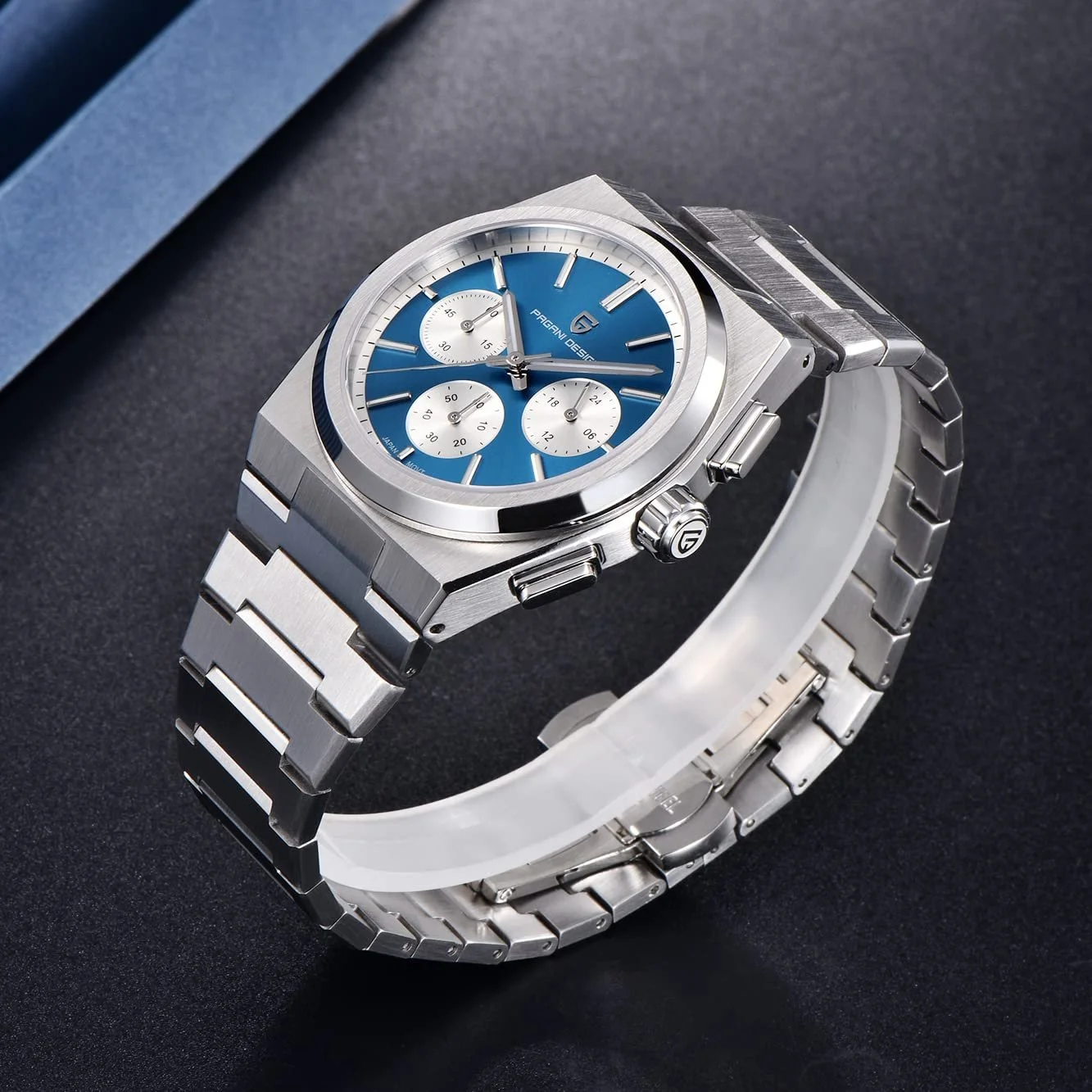 Часы Pagani Design Кварцевый Хронограф VK63 Аналоговый Нержавеющая сталь, фото №5