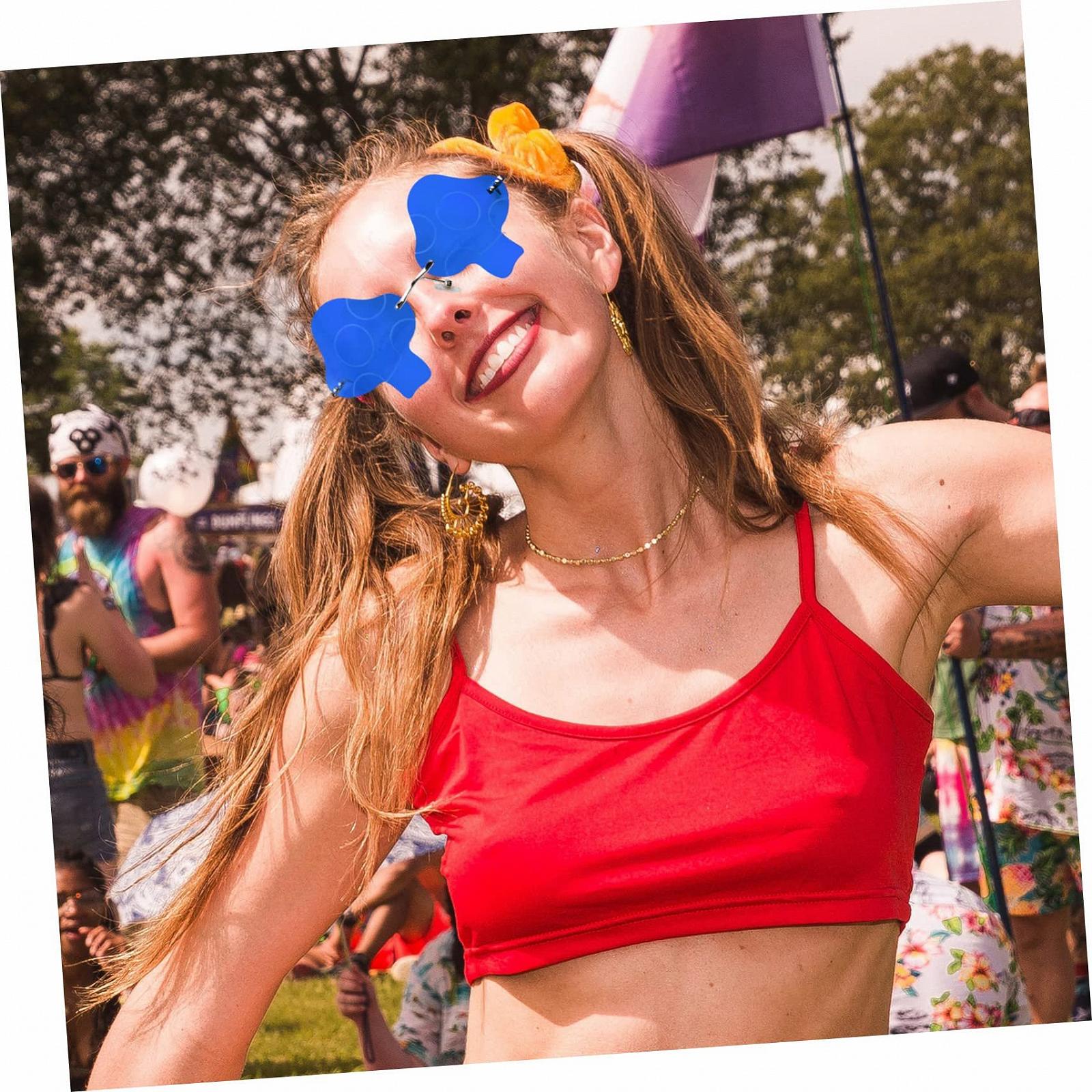 Сонцезахисні окуляри Грибоподібні окуляри PACKOVE, 4 шт, блакитні, фото №4