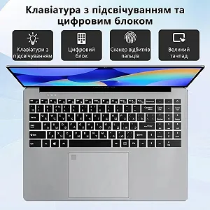 Ноутбук 16" Funyet NY-02 Intel N95 RAM 16GB SSD 512GB Windows 11 (UKR) synthetic.ua - Фото 1