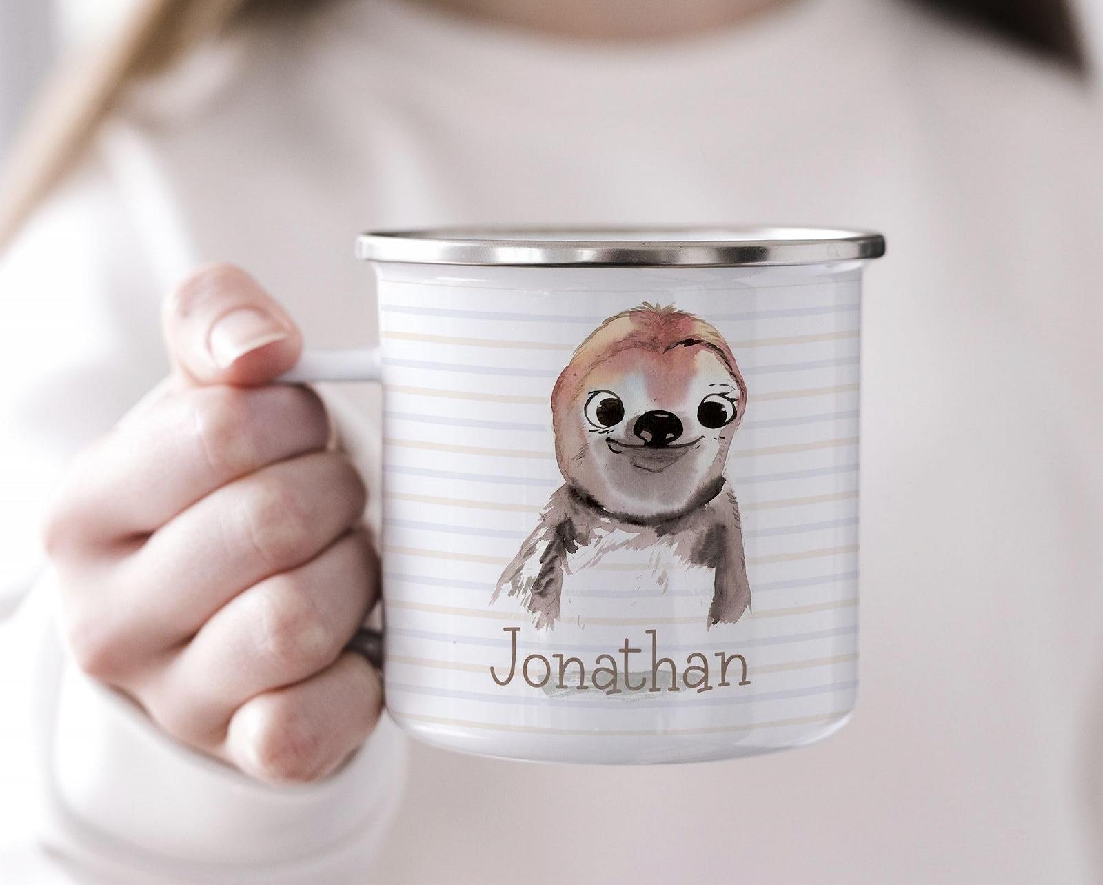 Емальована кружка timalo З ім'ям, дитяча жерстяна кружка, фото №2