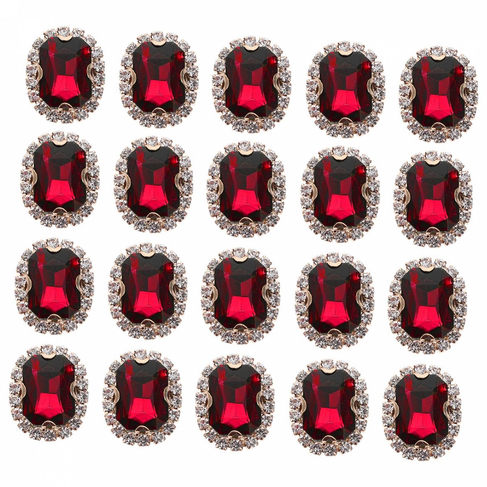 Стразы пришивные ручной работы, 20 шт, маленькие блестящие украшения для одежды и аксессуаров для рукоделия и персонализации, фото №1