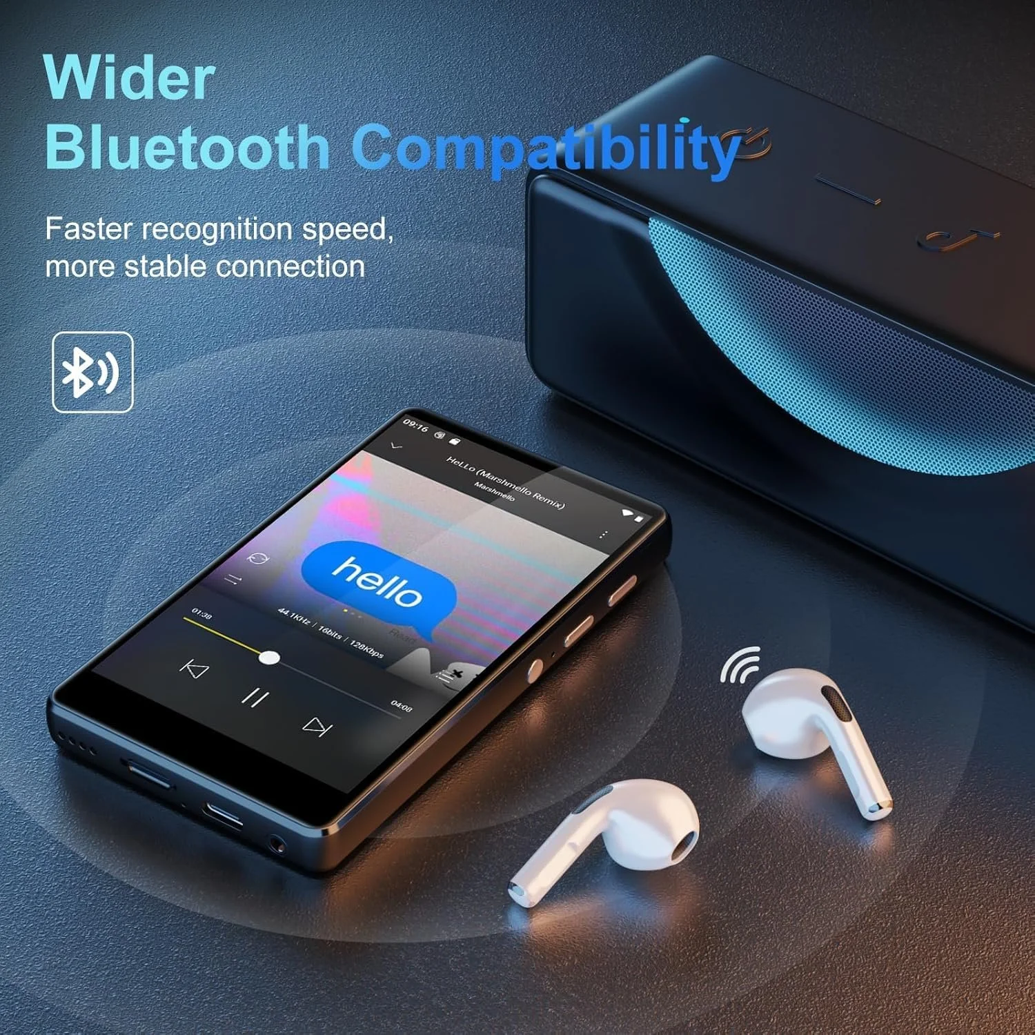 MP3-плеер SWOFY 80GB с Bluetooth и WiFi, 4.0-дюймовый сенсорный экран, Android, Черный, фото №7