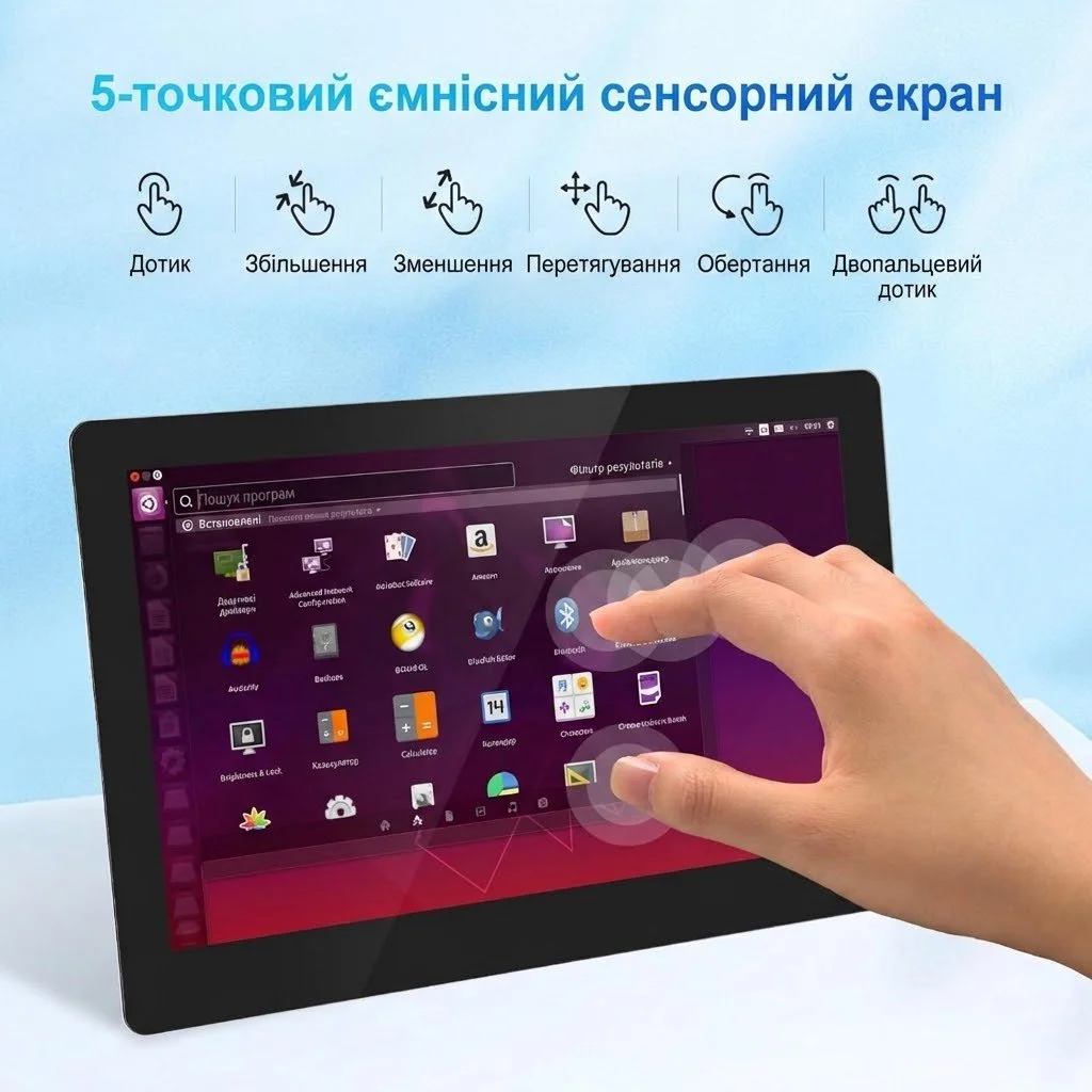 Монітор портативний сенсорний 11.6" ELECROW CrowVision IPS 60 Гц, фото №2 Монітор портативний сенсорний 11.6" ELECROW CrowVision IPS 60 Гц, фото №2