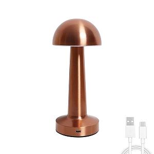 Настільна лампа EXTRASTAR Mushroom LED Сенсорна Акумуляторна Металік + Червоний - Фото 1