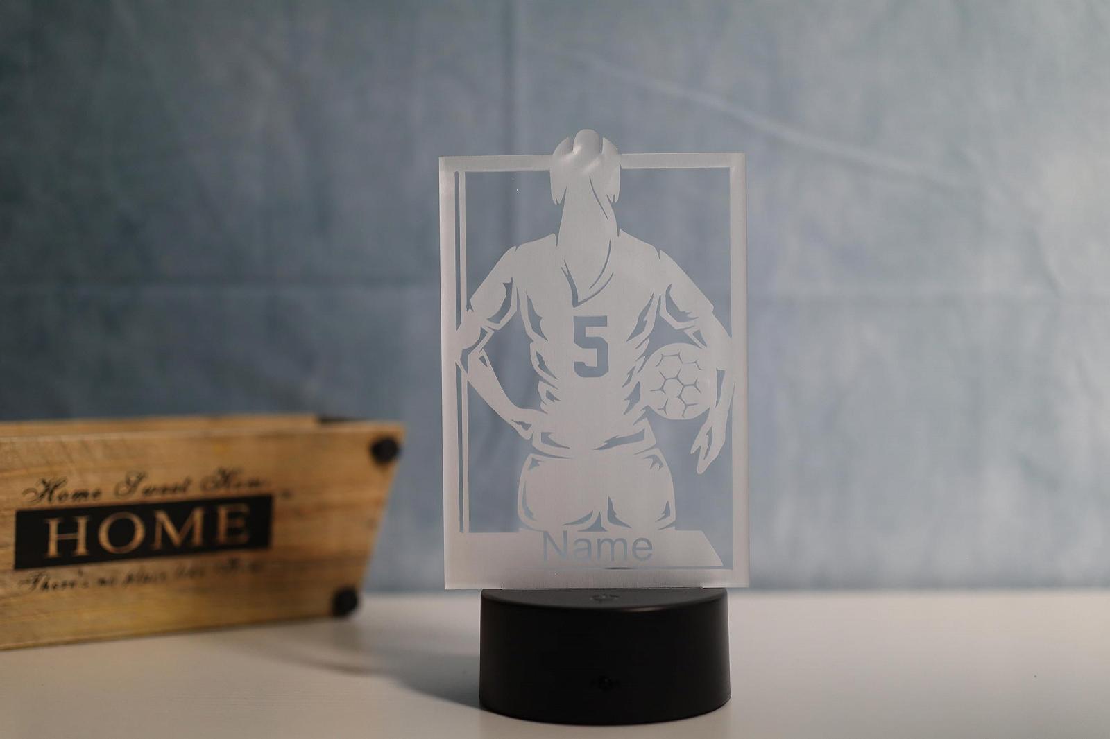 Настольная лампа Personalised Football Girl Player LED, фото №6