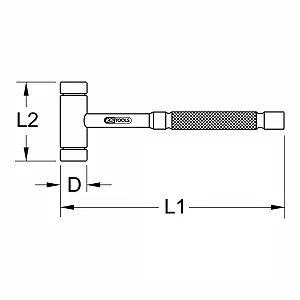 Молоток слюсарний KS Tools BRONZEplus 963.2144 800 г американської форми synthetic.ua - Фото 1