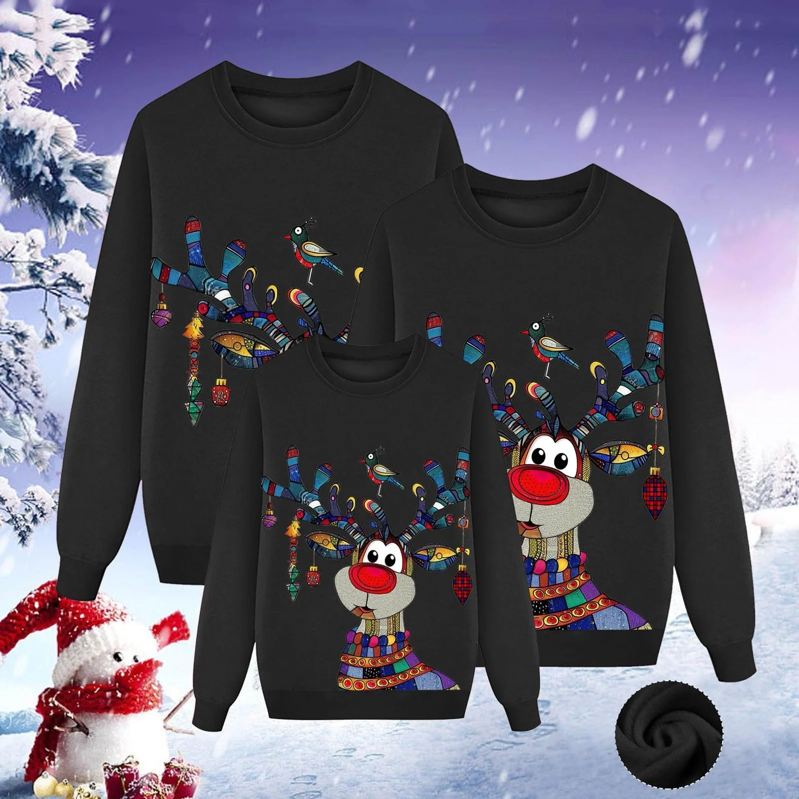 Різдвяний светр із круглим вирізом, фото №4 Різдвяний светр із круглим вирізом, фото №4