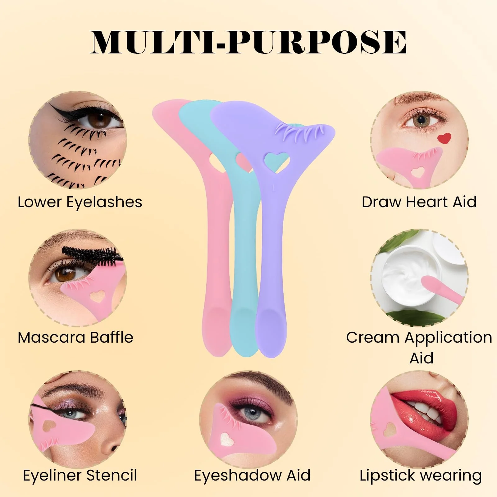 Трафарет для подводки силиконовый Multi Purpose Eyeliner Stencil Set, фото №3 Трафарет для подводки силиконовый Multi Purpose Eyeliner Stencil Set, фото №3