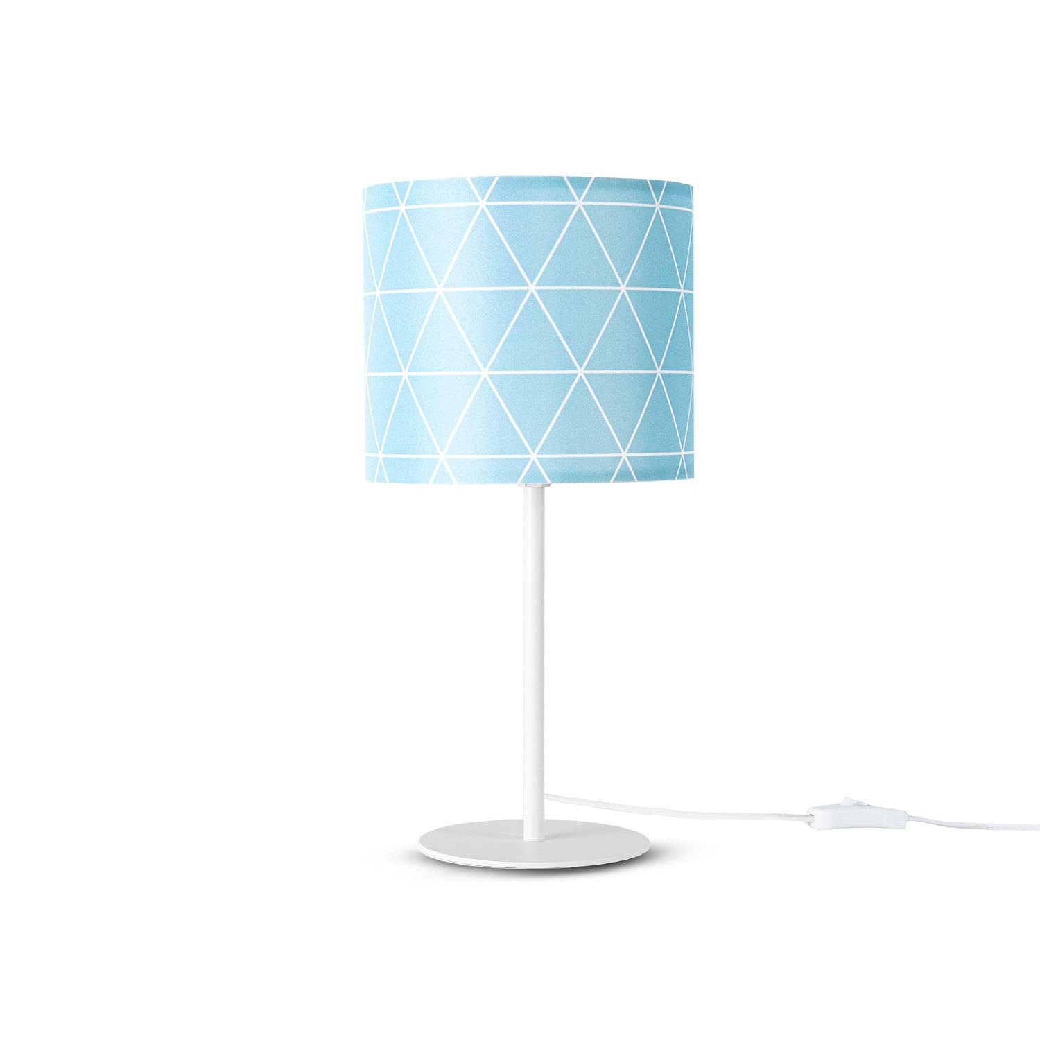 Настільна лампа Paco Home Fabric Lampshade Ретро Кругла E14 У горошок, фото №1