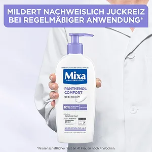 Лосьон для тела Mixa Panthenol XXL Успокаивающий бальзам против зуда с пантенолом и растительным глицерином для чувствительной кожи 400 мл synthetic.ua - Фото 1