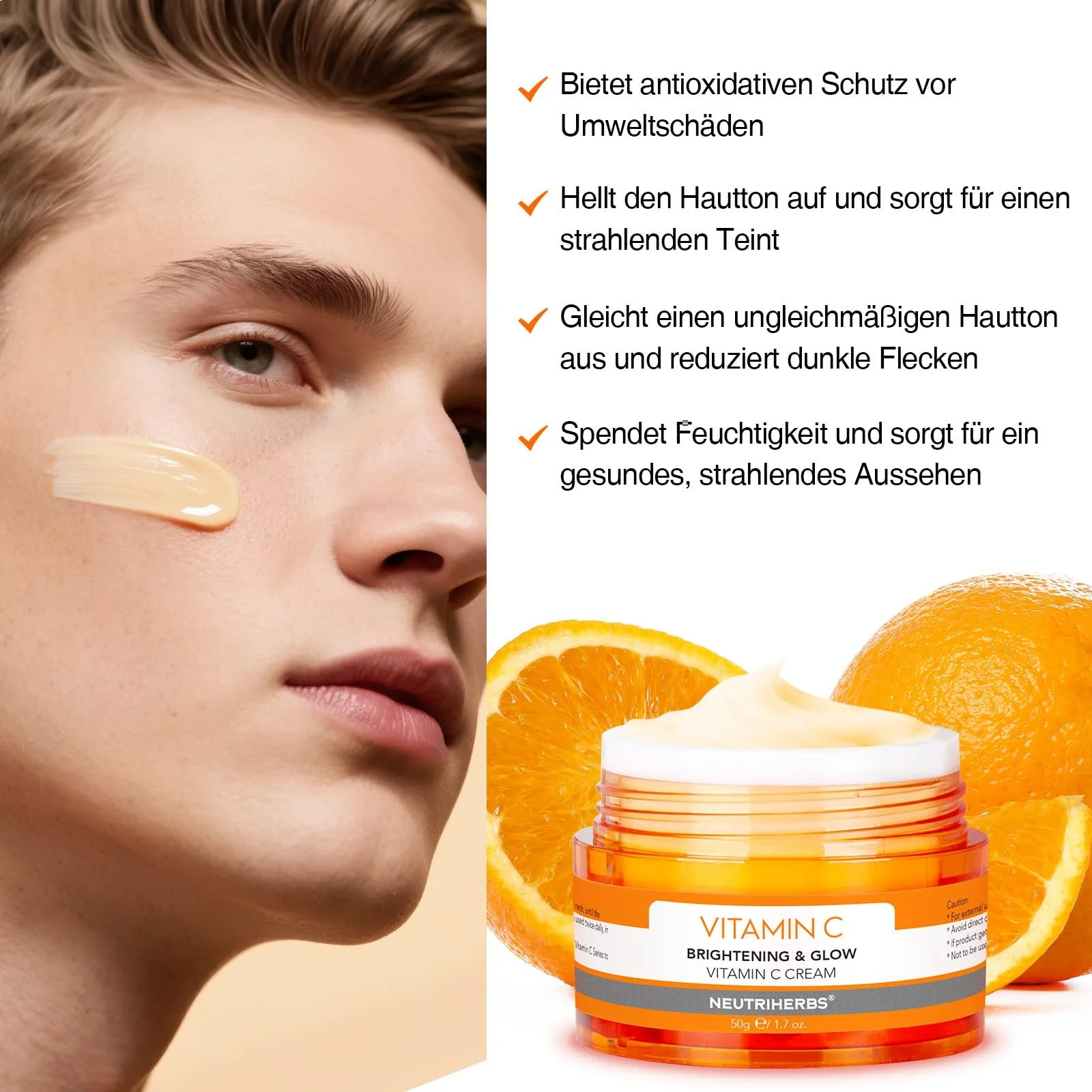 Крем для обличчя денний та нічний Neutriherbs Vitamin C Зволожувальний Пом'якшувальний Розгладжувальний 1,7 унції, фото №5
