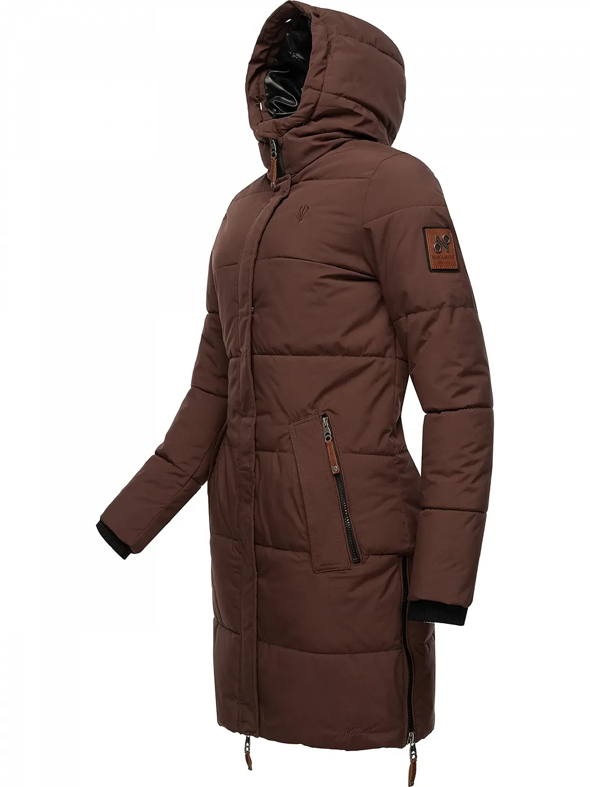 Жіноче зимове пальто Navahoo Halina стьобане з коміром зі штучного хутра, фото №4