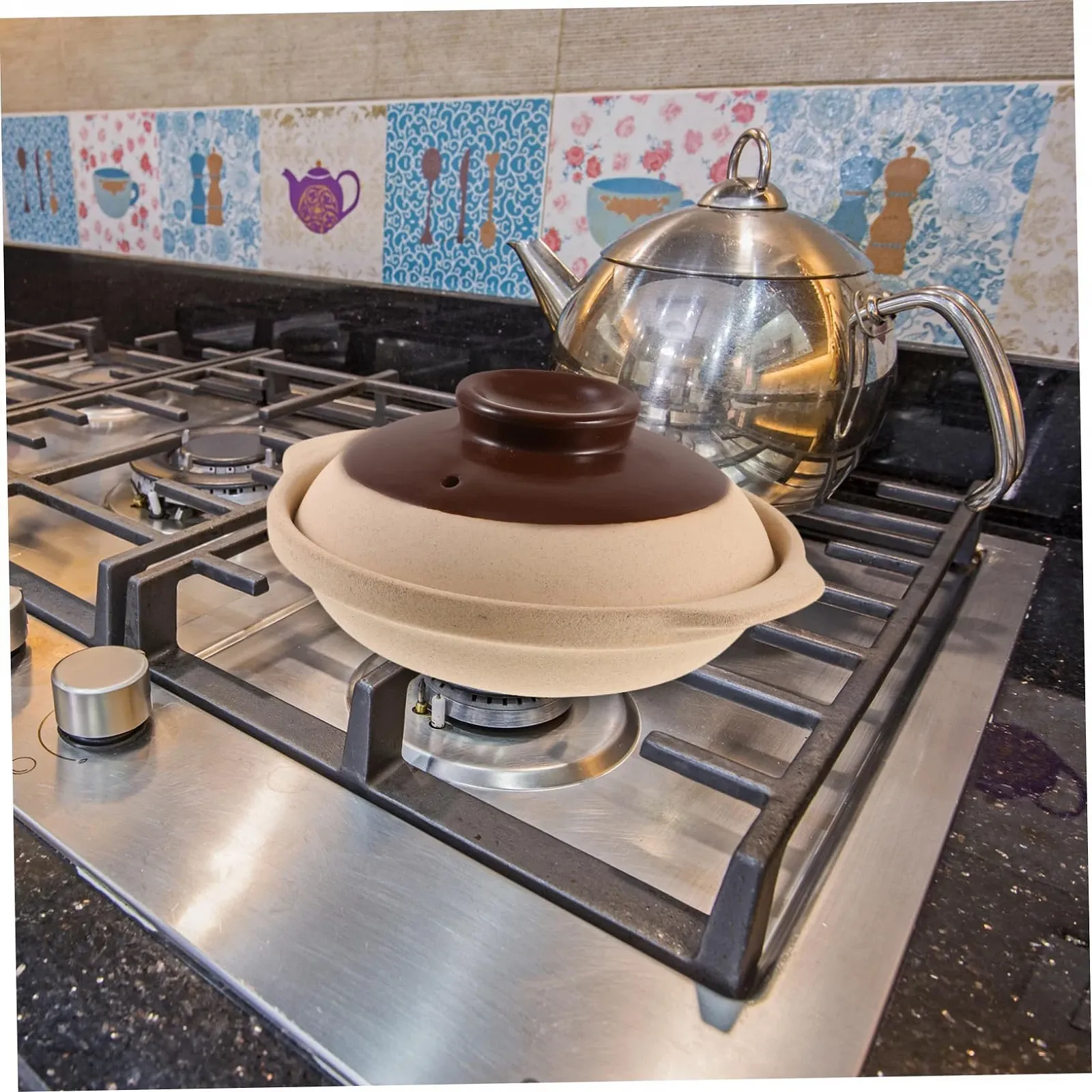 Каструля керамічна з кришкою термостійка антипригарна, фото №4