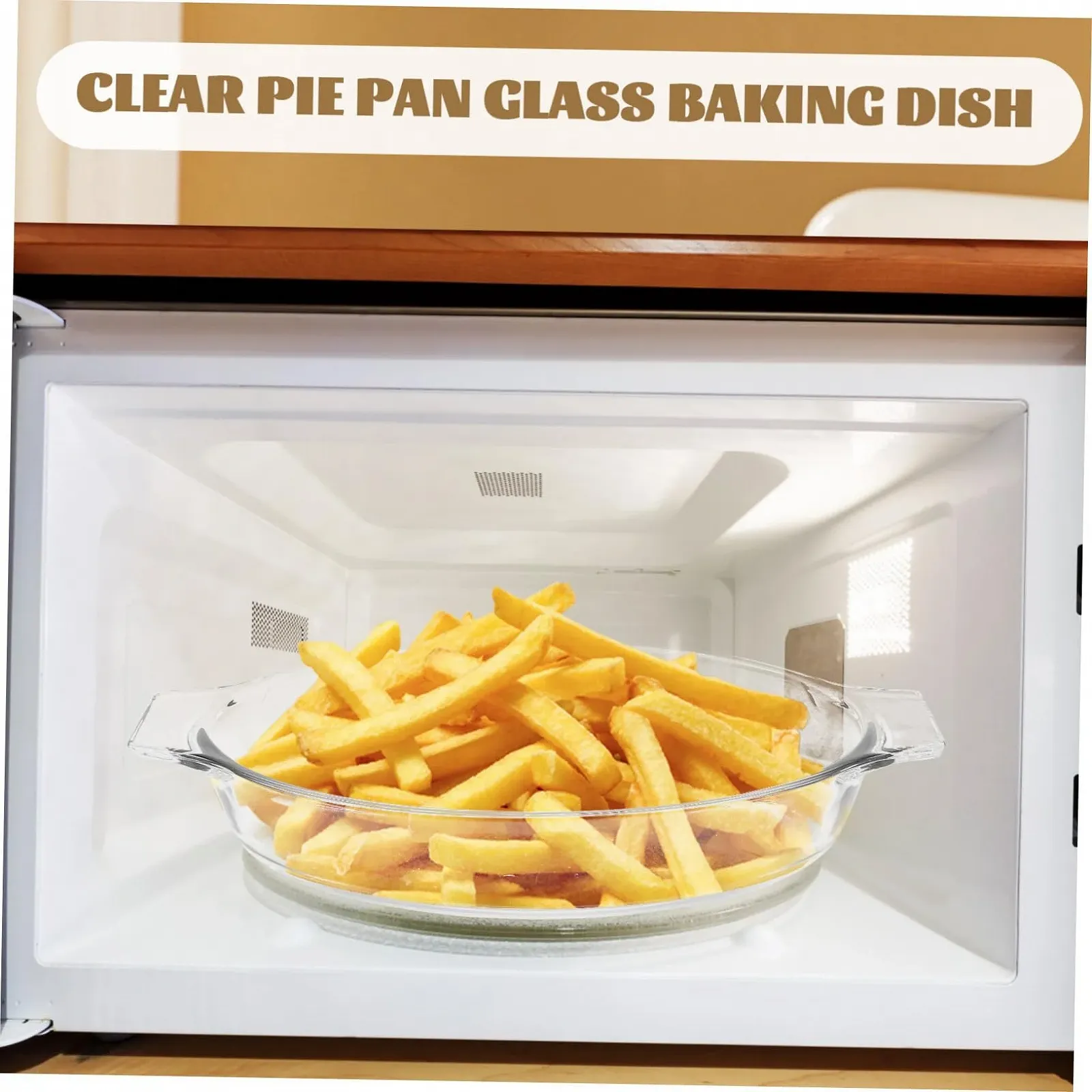 Форма для випікання Sosoport скляна з ручками жаростійка прозора Borosilicate Glass, фото №8