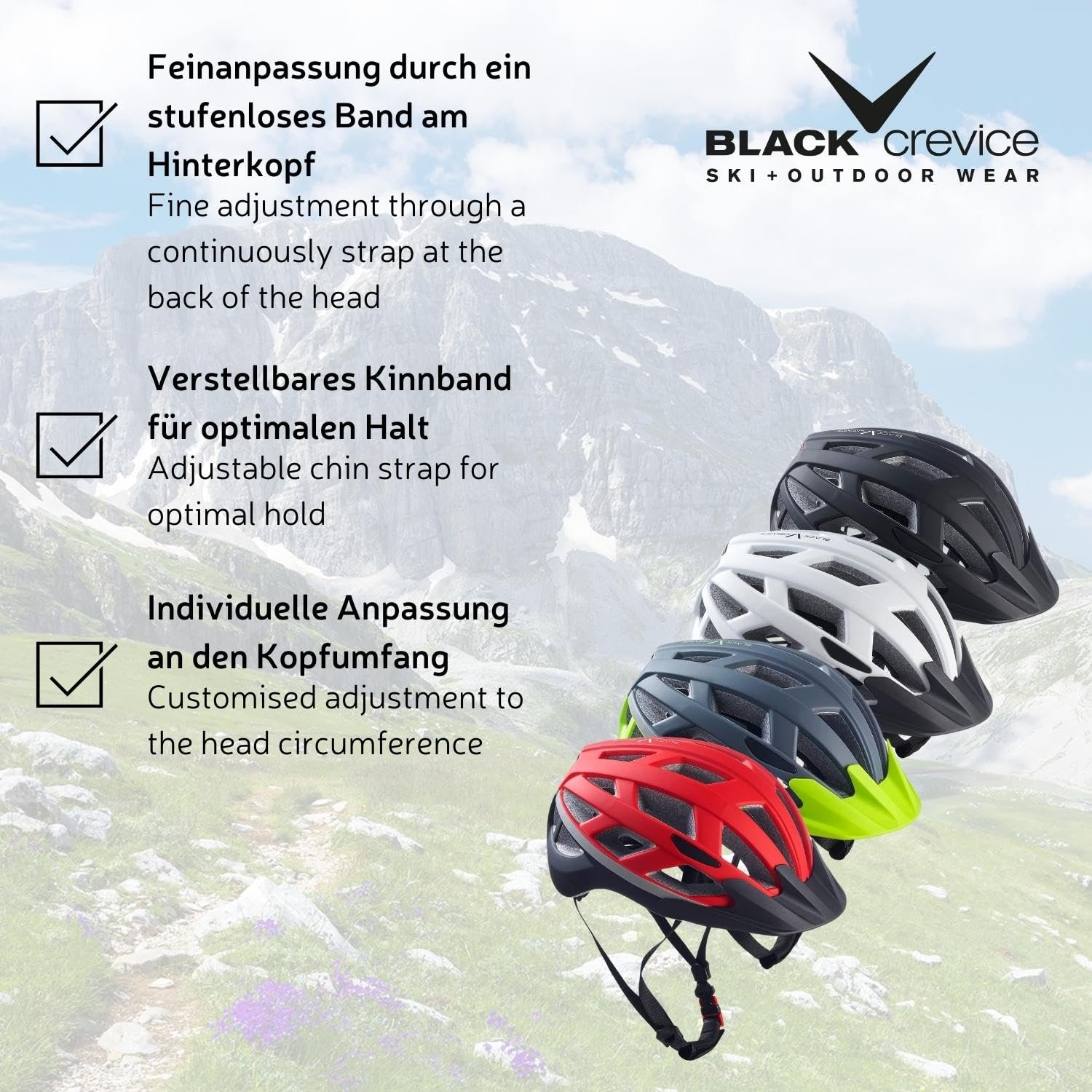 Велосипедный шлем BLACK CREVICE с LED задним фонарем, разных цветов, фото №5