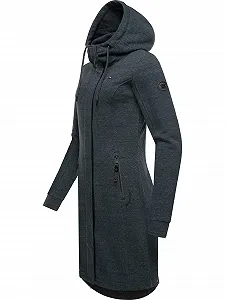 Легке жіноче перехідне пальто Ragwear Letti Довге Вітрозахисне З капюшоном synthetic.ua - Фото 1