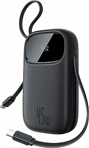 Павербанк Baseus QPow3 45W 20000mAh LED-дисплей Черный - Фото 1