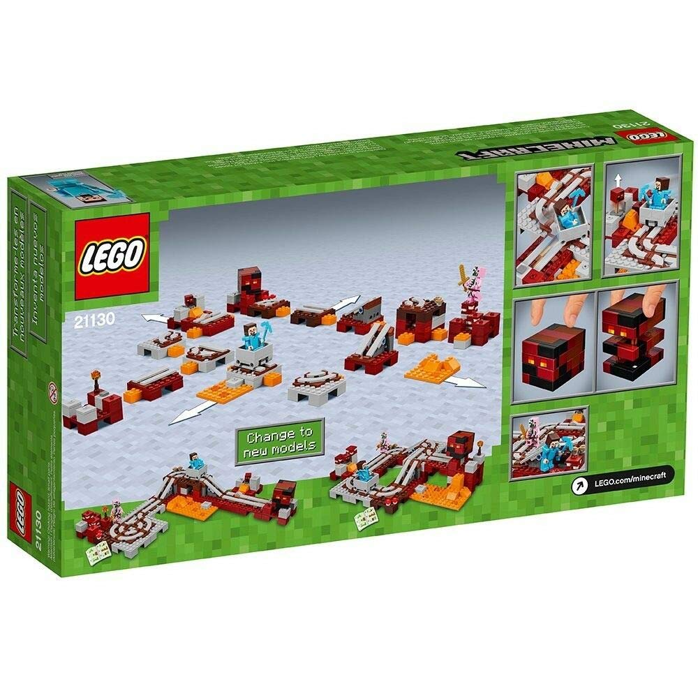 Набор LEGO Minecraft 21130 The Nether Railway Building, фото №3