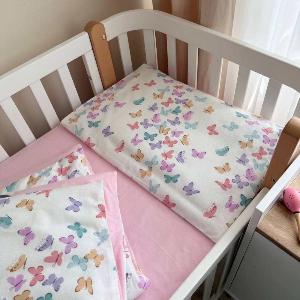 Дитячий комплект постільної білизни, рожевий , 3 шт., фото №4