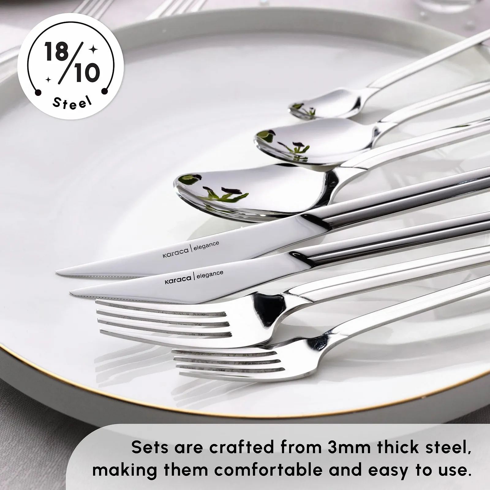 Набір столових приборів Karaca Midway, 84 предмети на 12 персон, фото №10