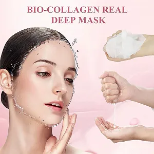 Маска Колагенова WAWJ Collagen Organic Real Deep для обличчя Зволожуюча проти зморшок (4 шт) - Фото 1