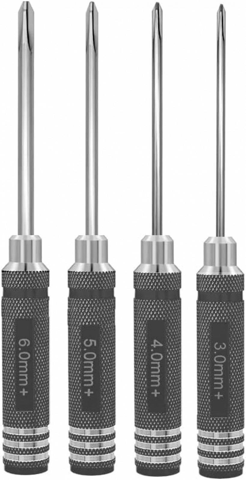 Набір викруток RC 4-Piece для RC автомобілів, човнів, гоночних дронів, роботів 3.0 мм, 4.0 мм, 5.0 мм, 6.0 мм, фото №1