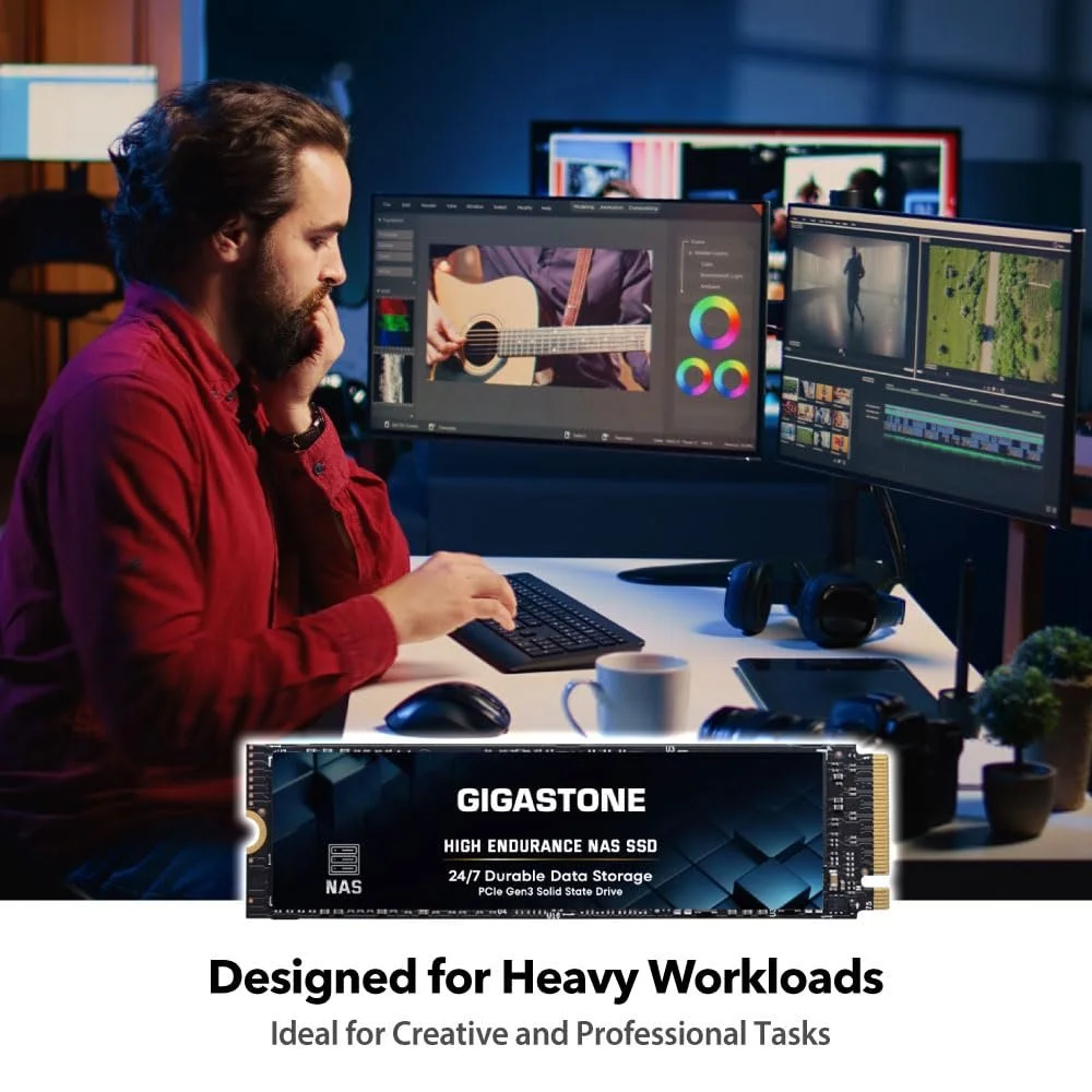Внутрішній SSD Gigastone M.2 NAS 500GB PCIe 3.0 NVMe High Endurance, фото №5