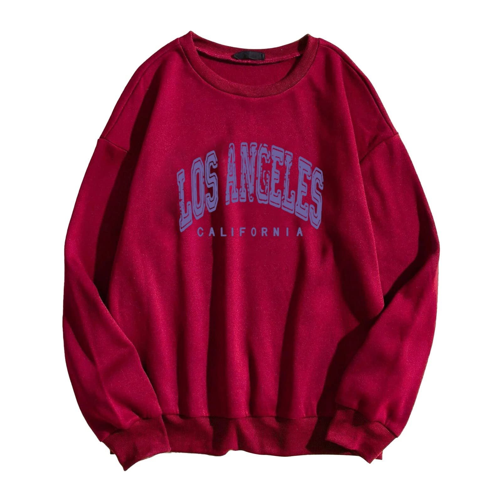 Женская Толстовка Los Angeles California Пуловер Cool College С длинными рукавами Аниме Короткие наряды Круглый вырез Однотонный Повседневный 2025 Персонализированная одежда С буквами Принтованный Трендовый, фото №2