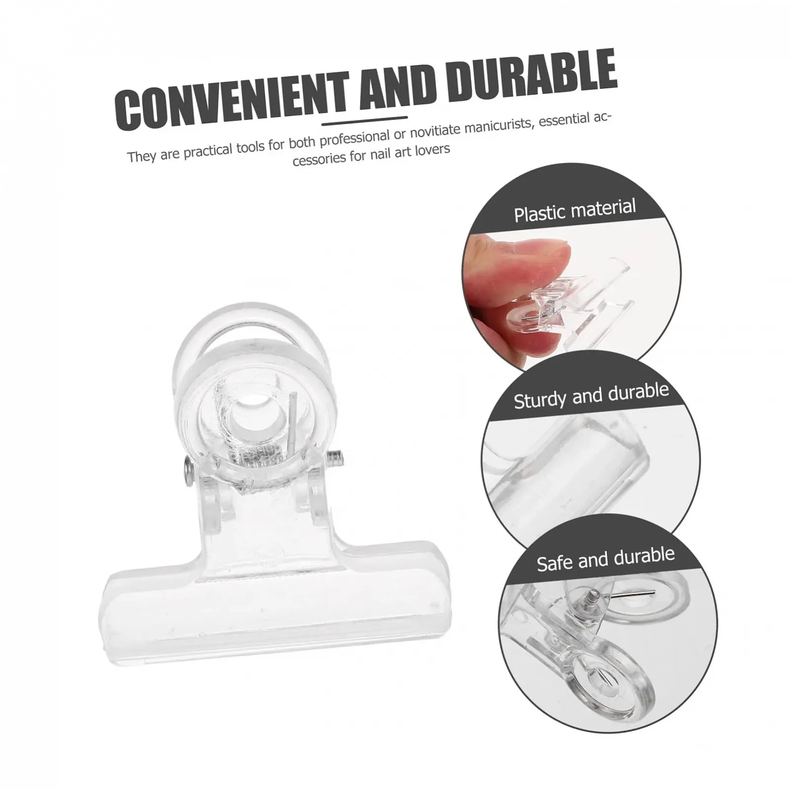 Клипсы для наращивания ногтей PACKOVE 30 шт. Прозрачный, фото №4