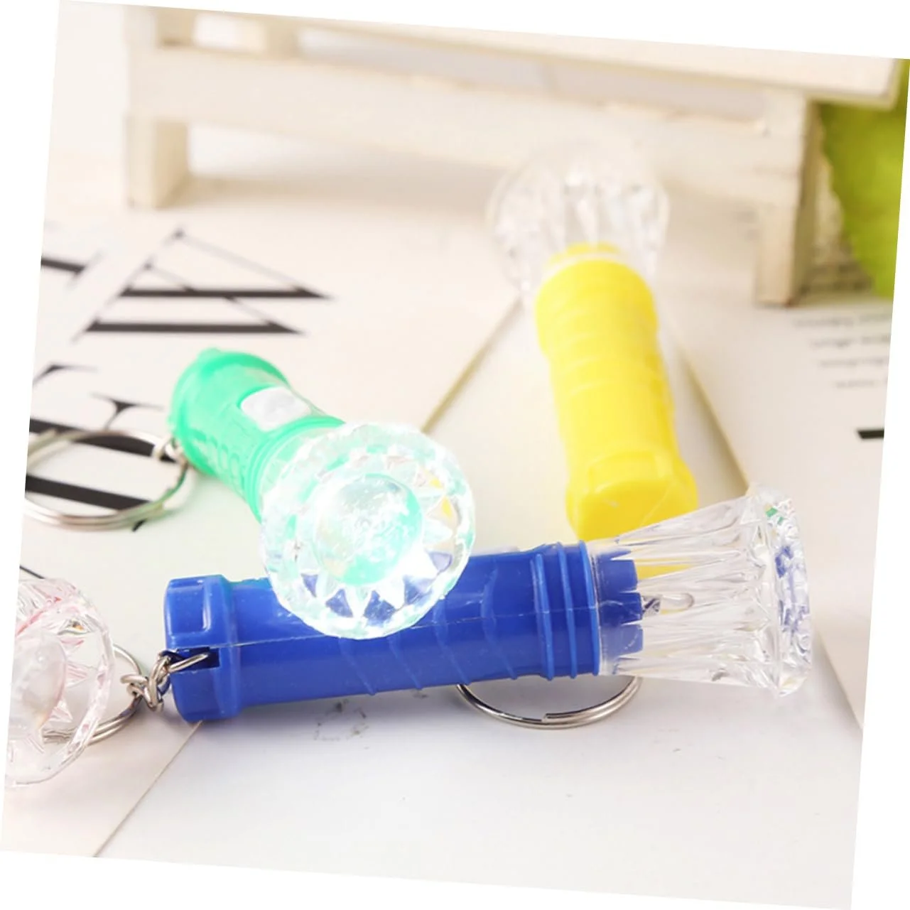 Фонарик-брелок карманный Sosoport Маленький портативный ручной фонарь Мини, 10 штук, фото №6