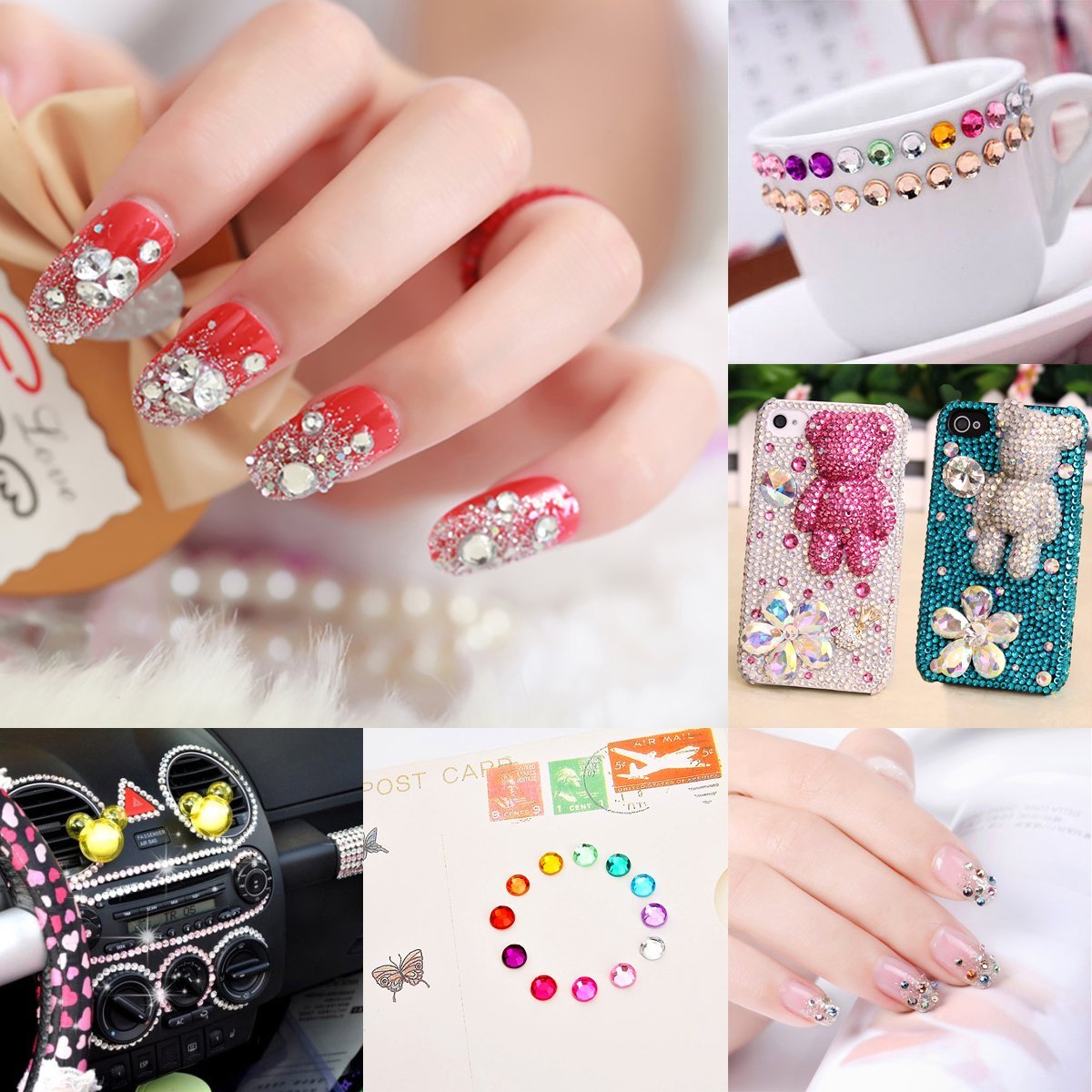 Самоклеящиеся блестящие камни Augshy, 3300 штук, 20 цветов, наклейки с камнями, 3 размера, блестящие камни для рукоделия, разноцветные камни для рисования на лице, фестивальное украшение, фото №7